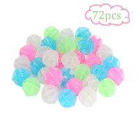 WENTS Accesorios para bicicleta infantil para bicicleta, radios de grano, clip de plástico brillante, clicker para radios, brilla en la oscuridad, 72 unidades