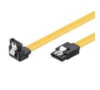 Wenttronic Cable SATA, 6 GBits Clip, SATA, L-Type Angolata 90°, 0,5 m, Color Amarillo