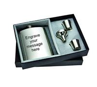 Wentworth Pewter Hip Flask Set with Nip Cups and Funnel