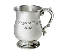 Wentworth Pewter Jarra de estilo georgiano de media pinta con grabado