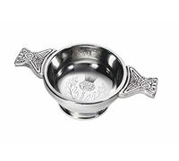 Wentworth Pewter - Pequeño cardo peltre Quaich Whisky Tasting Bowl Loving Cup Burns Night