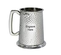 Wentworth Pewter Sheffield England Est 1946 Wenworth Pewter Hammered 1 Pint Pewter Tankard Grabado Gratis, Padrino, Día del Padre, Cumpleaños, Regalo de Jubilación