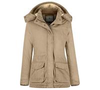 WenVen Chaqueta de Algodón Para Mujer Caqui L