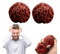 Wenwan - Pelotas de masaje de manos de nogal chino, bolas de masaje de manos de nogal, juguete de bola de cuidado de la salud para aliviar el estrés, entrenamiento de manos, bolas de alivio del estrés