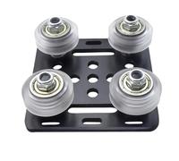 wenwendianzi 1 Juego de placa de pórtico con ranura en V T3x65,5x65,5 con poleas for piezas de impresora 3D de perfiles de aluminio de la serie 20X20(WHITE)