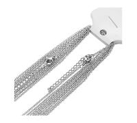 wenwendianzi 10 Uds. 45cm Color oro rosa Acero inoxidable 5cm cadenas de eslabones extensibles collares DIY fabricación de joyas accesorios de gargantillas de moda(Steel color 2mm)