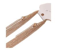 wenwendianzi 10 Uds. 45cm Color oro rosa Acero inoxidable 5cm cadenas de eslabones extensibles collares DIY fabricación de joyas accesorios de gargantillas de moda(Rose gold color 1mm)