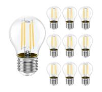 wenwendianzi Bombilla LED de filamento G45, 4 W, 6 W, Regulable, 220 V, de Cristal, Estilo Vintage, for candelabros, luz de Vela.(10PCS_E27 220V_Yes_6W)