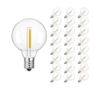 wenwendianzi Bombillas LED G40 de bajo Voltaje, 12 V CC, 24 V, 1 W, E12, de plástico Retro, de Repuesto.(25 Pack_DC 24V_1W)