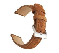 wenwendianzi Correa de reloj de cuero de gamuza Vintage, correa de reloj hecha a mano de 18mm, 19mm, 20mm y 22mm, correas de repuesto for accesorios de reloj, color gris y marrón(Brown 1,18mm)