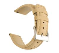 wenwendianzi Correa de reloj de cuero de gamuza Vintage, correa de reloj hecha a mano de 18mm, 19mm, 20mm y 22mm, correas de repuesto for accesorios de reloj, color gris y marrón(Beige 1,22mm)