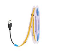wenwendianzi DC 5V LED COB Luz de Tira USB Iluminación Lineal 320LED(Blue,USB,2m)