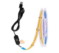 wenwendianzi DC 5V LED COB Luz de Tira USB Iluminación Lineal 320LED(Green,Touch Dimmer,3m)