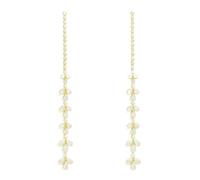 wenwendianzi Gold Butterfly Petals Adjustable Necklace Bracelet Pendant Earrings(Earrings)