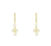wenwendianzi Gold Butterfly Petals Adjustable Necklace Bracelet Pendant Earrings(Earrings2)