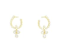 wenwendianzi Gold Butterfly Petals Adjustable Necklace Bracelet Pendant Earrings(Earrings3)