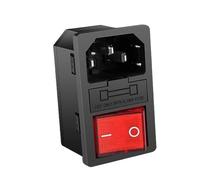 wenwendianzi Interruptor de fuente de alimentación de 220V, 110V, 6A, Enchufe macho con fusible for cableado de CA, conector de clavija, conmutador, piezas de impresora 3D(Square)