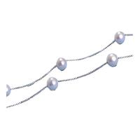 wenwendianzi Joyería de plata 925, 12 Uds., collar de gargantilla de cadena de caja de perlas de 6mm