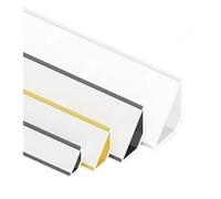 wenwendianzi Perfil de Aluminio LED for Techo, Esquina Superior, iluminación de 45 Grados, línea de Yeso, Canal Luminoso, difusor de PC, Tira de decoración(1m x 3pcs,60mm Black)