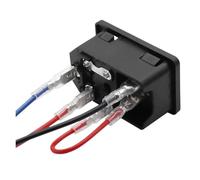wenwendianzi Piezas de impresora 3D 220V/110V 15A interruptor de fuente de alimentación enchufe macho con fusible(With Cable,2PCS)
