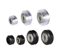 wenwendianzi Piezas de impresora 3D, rodamiento de bolas de riel lineal con ranura en V, polea POM, 12 Uds.(Transparent V)