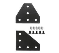 wenwendianzi Placa de unión de 5 orificios, soporte de ángulo de esquina, tira de junta de conexión de 90 grados for perfil de aluminio 2020, piezas CNC de impresora 3d(L With screws,3pcs)