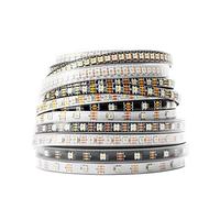 wenwendianzi Tira de Luces Led SK6812 RGBW 4 en 1 Similar WS2812B 1m 4m 5m 30 60 144 LED Luces Led RGBWW direccionables Individuales IP30 65 67 5V(1m 30 IP30,RGBNW_Black PCB)