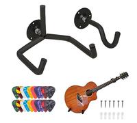 Wenxiaw Soporte Guitarra Pared Horizontal, Colgador Guitarra Pared Eléctrica Acústica Clásica, Colgadores de Pared Soporte para Guitarra Electrica Clasica Ukelele Banjo Mandolina para Exhibición