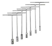 Wenxishangmao Juego de 7 llaves de vaso de barra en T, llave hexagonal larga, juego de llaves de mango en T, 8 mm, 10 mm, 12 mm, 13 mm, 14 mm, 17 mm, 19 mm