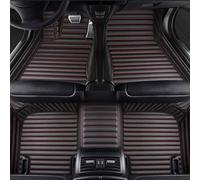 WENYANDP Alfombrillas de Coche para Range Rover Velar 2017-2020(LHD), Rayas Cobertura Completa Cuero Impermeables ProteccióN Moquetas Accesorios Interior,D/Black Red
