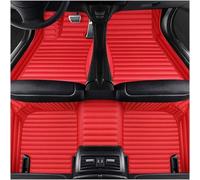 WENYANDP Alfombrillas de Coche para Suzuki Swift 2017-2023(LHD), Rayas Cobertura Completa Cuero Impermeables ProteccióN Moquetas Accesorios Interior,B/Red