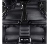 WENYANDP Alfombrillas de Coche para Volvo XC40 2019(LHD), Rayas Cobertura Completa Cuero Impermeables ProteccióN Moquetas Accesorios Interior,A/Black