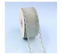 WENYAZIGUO Cinta de Regalo Transparente, Cinta de Organza Satinada for Envolver Regalos, poliéster, 20 Yardas, 1,5 Pulgadas de Ancho, Multicolor(Dark Green)