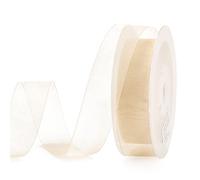 WENYAZIGUO Cinta de Regalo Transparente, Rollo de Cinta de Organza de 13 mm de Ancho y 200 Yardas Multicolor(Khaki)
