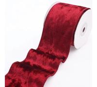 WENYAZIGUO Cintas de Terciopelo, Carrete de Cinta de satén Burdeos de 5 Yardas y 2,5 Pulgadas de Ancho