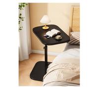 WENYAZIGUO mesita Auxiliar para sofá, Mesa Auxiliar de Altura Ajustable en Forma de C, Mesa Auxiliar giratoria de 360°, 19-30 Pulgadas, Multicolor(Black)