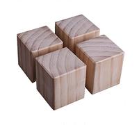 WENYAZIGUO Patas de Madera Maciza para Muebles, Patas cuadradas de Madera for Muebles, 4 Piezas, Varios tamaños(10x10x20cm)