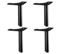 WENYAZIGUO Patas de Metal para Muebles, Patas Triangulares de Metal for Muebles, Paquete de 4, Multicolor, 8-40 cm, soporta 400 kg(Black,25cm)