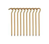 WENYAZIGUO Piquetas para Acampar, Estacas for Tienda de campaña de aleación de Aluminio de 18 cm con Gancho, Paquete de 5/10 Unidades, Multicolor, for Hamaca de Camping(10PCS Gold)