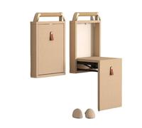 WENYAZIGUO Silla Plegable montada en la Pared, Taburete de Entrada Plegable montado en la Pared for Cambio de Zapatos y Banco de Ducha Multicolor(Yellow)