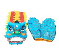 WENYAZIGUO Traje de la danza del león, Lion Dance Head Costume Set Multicolor 6 Inch Performance Props(A)