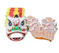 WENYAZIGUO Traje de la danza del león, Lion Dance Head Costume Set Multicolor 6 Inch Performance Props(D)