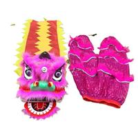 WENYAZIGUO Traje de la danza del león, Lion Dance Head Costume Set Multicolor 6 Inch Performance Props(G)