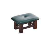 WENYAZIGUO un pequeño Taburete de Madera, Taburete bajo de Madera, Ideal for el hogar, la Sala Estar, Centro o como Mesa Auxiliar. Banco Zapatero Entrada con cojín Suave Cuero