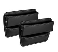 WENYINGLIHAI 2 Piezas Organizador Coche Asiento para Alfa Romeo Spider GTV (Type 916) 1994-2006, PU Caja para Auto Consola Asiento de Coche Lateral Gap Filler Accesorios Coche,A/Black