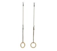 WENYOG Anillas Gimnasia Anillas de Gimnasia, Cuerdas dominadas, Equipo for Ejercicios Gimnasio, Entrenamiento Muscular for Atletas, Anilla Madera, con Hebillas