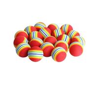 WENYOG Bolas Golf Pelota de Golf 20 Piezas 38mm, Espuma EVA a Rayas del Arco Iris, Pelota Entrenamiento, Columpio, Palo for Principiantes, Ayuda for y práctica en Interiores