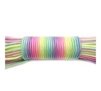 WENYOG Paracord Cuerda arcoíris de 7 hebras, Cuerda paracaídas, Equipo Supervivencia for Escalada, Pulsera, 31 Metros, 2mm /3mm /4mm diámetro(3mm Light Color,15 Meters)