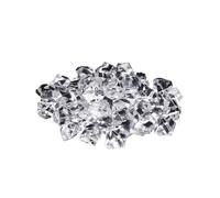 WENYOG Piedras Acuario 50 Uds. De Confeti, Adorno de Boda, adoquines, Paisaje for Acuario, Piedras Artificiales Coloridas, Cubitos de Hielo de Cristal, guijarros de Relleno for jarrón(Transparent)