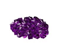 WENYOG Piedras Acuario 50 Uds. De Confeti, Adorno de Boda, adoquines, Paisaje for Acuario, Piedras Artificiales Coloridas, Cubitos de Hielo de Cristal, guijarros de Relleno for jarrón(Dark Purple)